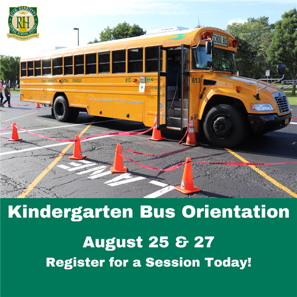  Kindergarten Bus Orientation August 25 and 27